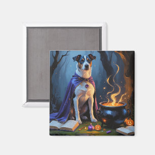 Íman Pintura de Halloween Caprichosa do Cão Blue Heeler
