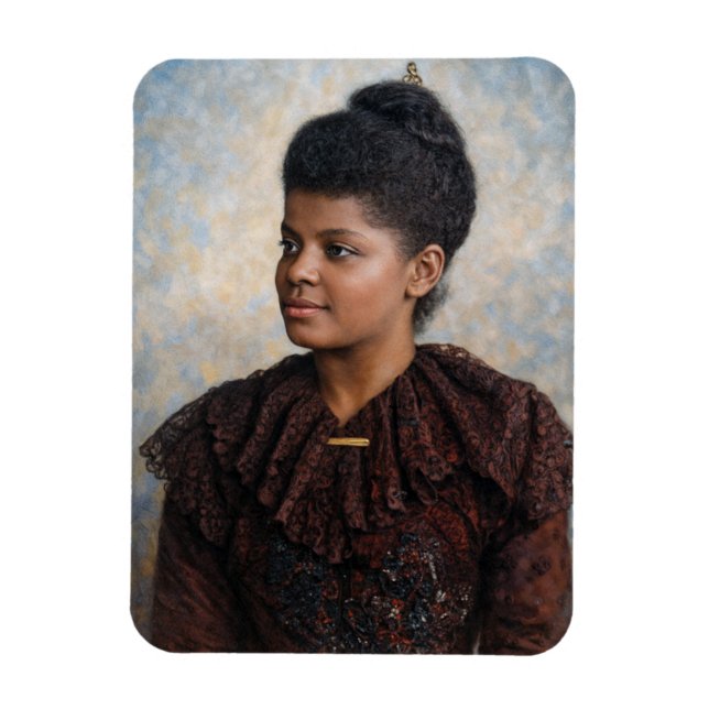 Íman Pintura de Ida B Wells em Cor (Vertical)