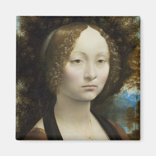 Íman Pintura de Leonardo da Vinci Ginevra de' Benci