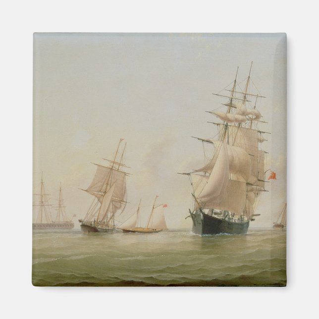 Íman Pintura de navio (óleo na canvas) (Frente)