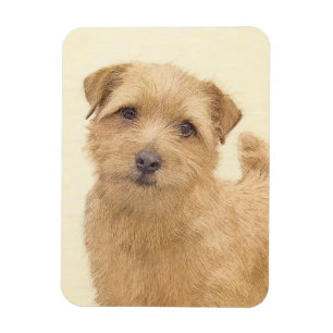 Íman Pintura de Norfolk Terrier - Arte de Cachorro Orig