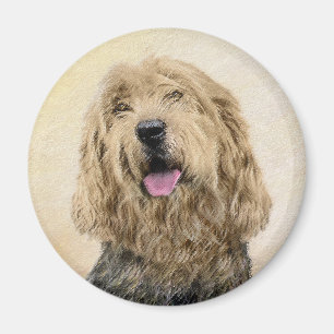 Íman Pintura de Otterhound - Arte de Cachorro Original