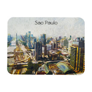 Íman Pintura de paisagem urbana paulistana