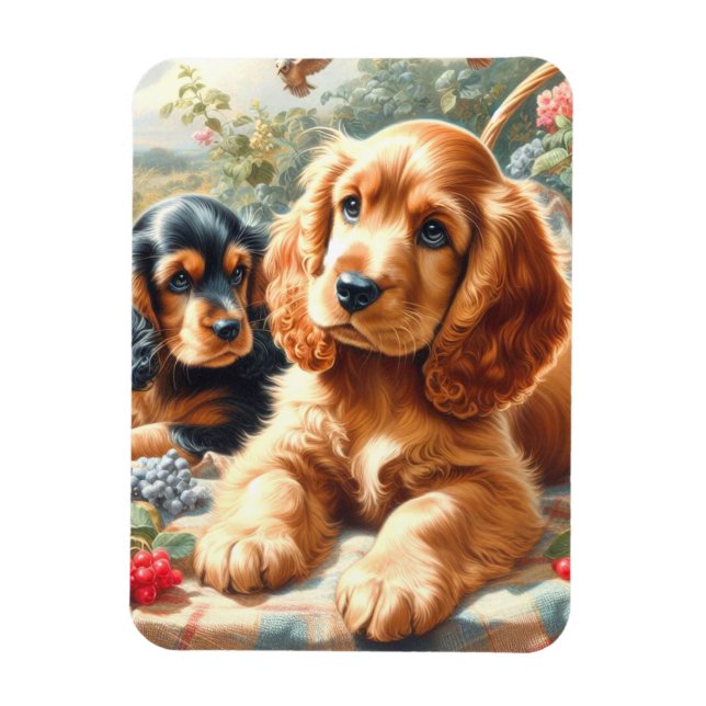 Íman Pintura de Panela de Cocker (Vertical)