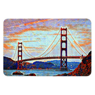 Íman pintura de ponte de portador de ouro