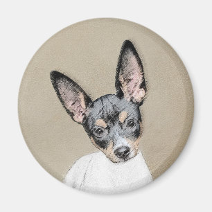 Íman Pintura de Rat Terrier - Arte de Cachorro Original