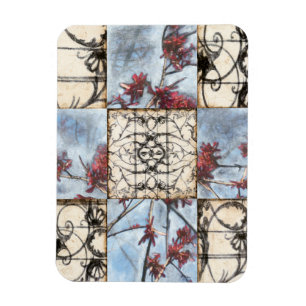 Íman Pintura de Rolagem de Abstrato Paneled