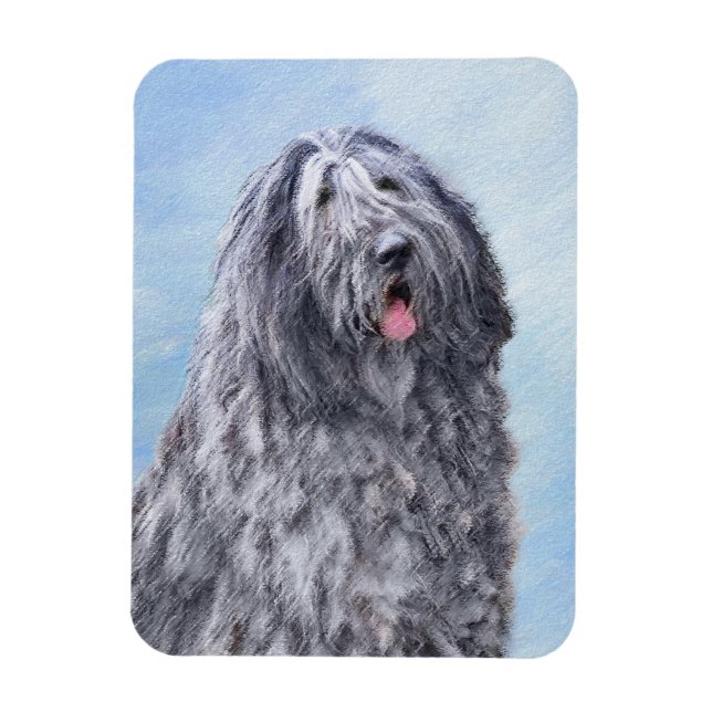 Íman Pintura de Sheepdog Bergamasco - Cachorro Original (Vertical)