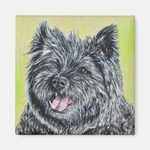 Íman Pintura de Terrier no Cairn