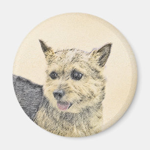 Íman Pintura de Terrier Norwich - Arte de Cachorro Orig