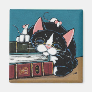 Íman Pintura de Tuxedo e Rato de Dormir