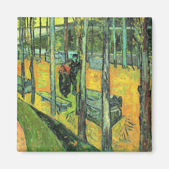 Íman Pintura de Van Gogh, Alychamps, outono (Frente)