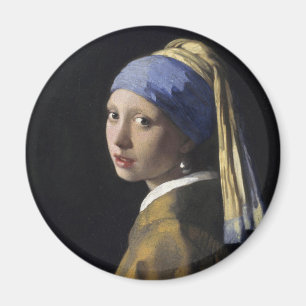 Íman Pintura de Vermeer - Garota com um brinco de péro
