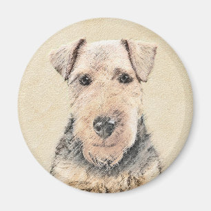 Íman Pintura de Welsh Terrier - Arte de Cachorro Origin