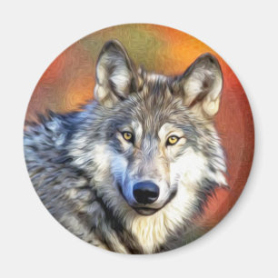 Íman Pintura de Wolf Art