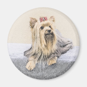Íman Pintura de Yorkshire Terrier - Arte de Cachorro Or