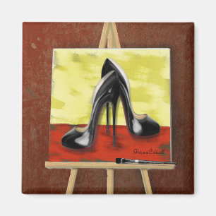 Íman Pintura digital de uma pintura de Black Stiletto