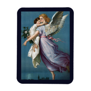Íman Pintura do Anjo Guardião Bonito