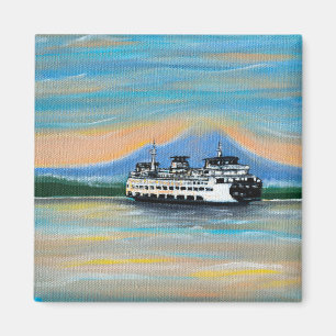 Íman Pintura do Ferry ao Nascer do Sol