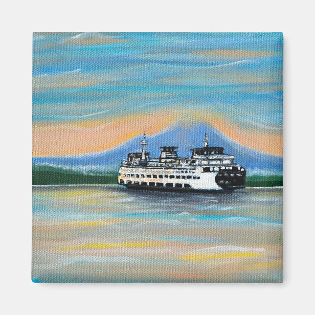 Íman Pintura do Ferry ao Nascer do Sol (Frente)