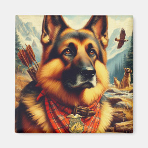 Íman Pintura do German shepherd Vintage