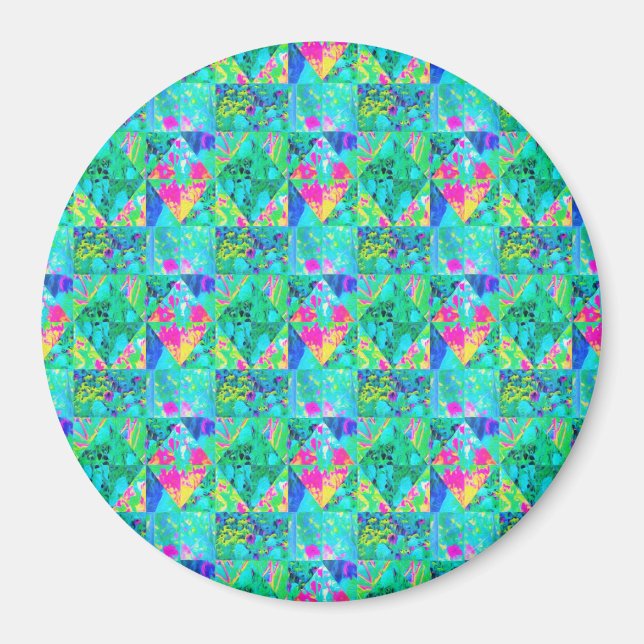 Íman Pintura do Jardim com Hydrangea e Blues (Frente)