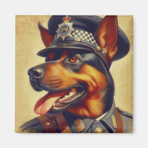 Íman Pintura do Rottweiler Retro