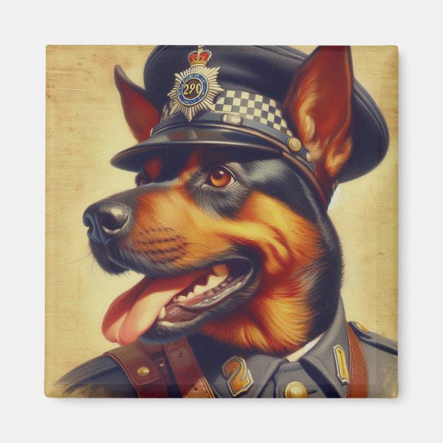 Íman Pintura do Rottweiler Retro (Frente)