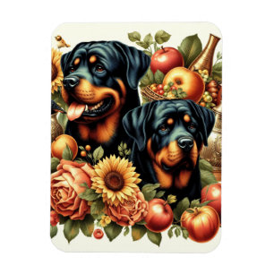 Íman Pintura do Rottweiler Retro