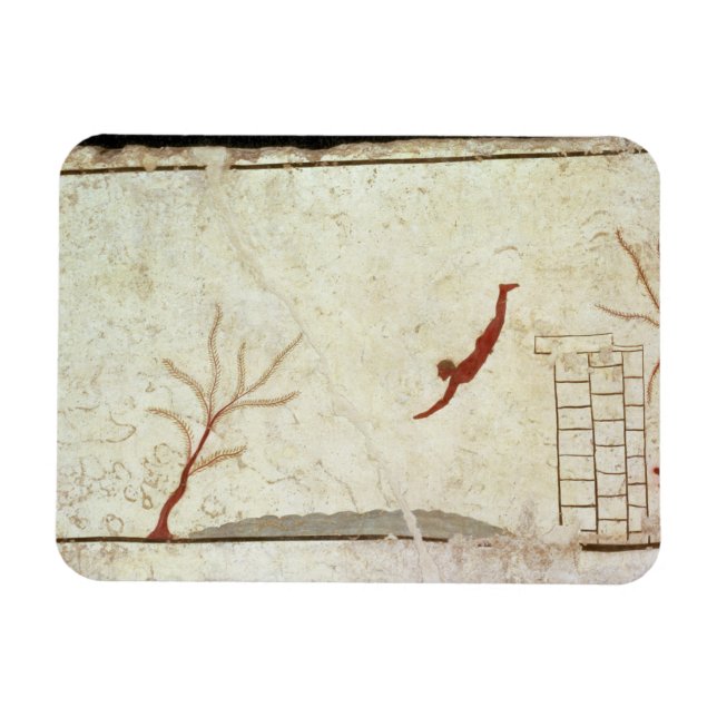 Íman Pintura do Túmulo do Mergulhador do Sul (Horizontal)