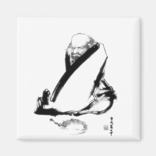 Íman Pintura do zen de Daruma (Bodhidharma)