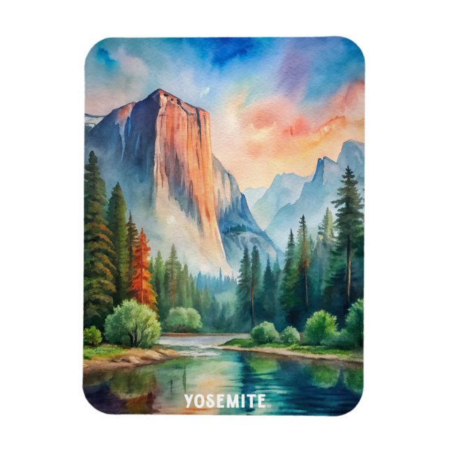 Íman Pintura em Aquarela no Parque Nacional de Yosemite (Vertical)