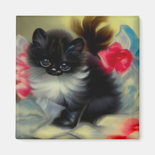 Íman Pintura em branco e preto (Frente)