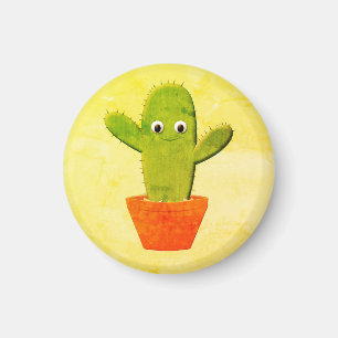 Íman Pintura em Cactus de Cartoon