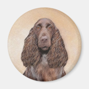 Íman Pintura em espanhol de campo - Arte de cachorro or