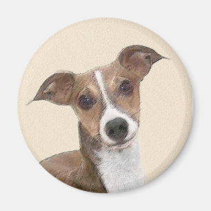 Íman Pintura em Greyhound Italiano - Arte de Cachorro O