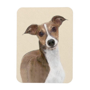 Íman Pintura em Greyhound Italiano - Arte de Cachorro O