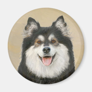 Íman Pintura em Lapfund Finlandês - Arte Cachorra Orig