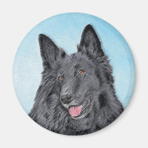 Íman Pintura em Sheepdog Belga - Arte em Cachorro Origi