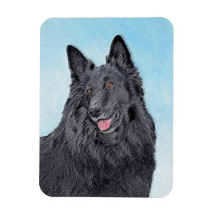 Íman Pintura em Sheepdog Belga - Arte em Cachorro Origi