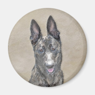 Íman Pintura em Shepherd Holandês - Arte em Cachorro O