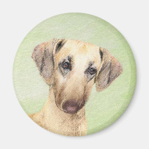 Íman Pintura em Sloughis - Arte Cachorra Original