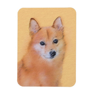 Íman Pintura em Spitz Finlandês - Arte Cachorosa Origi