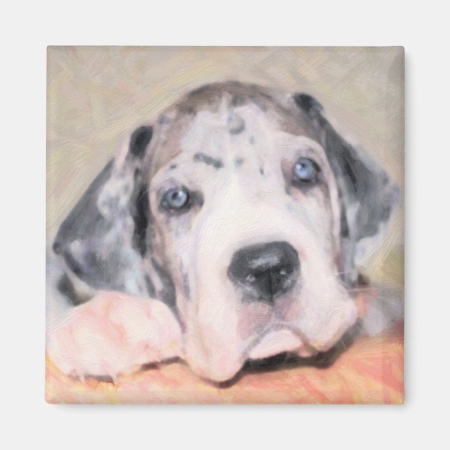 Íman Pintura: Filhote Dane (Frente)