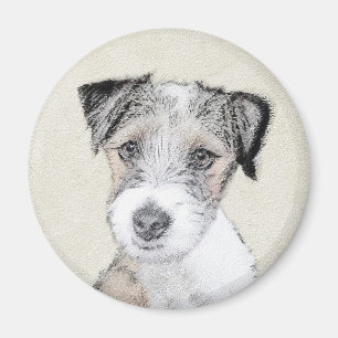 Íman Pintura grossa de Russell Terrier - Arte original 