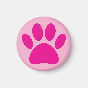 Íman Pintura Impressa Em Pata De Cão A Rosa