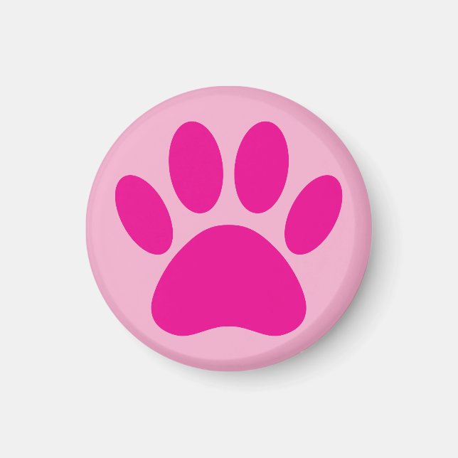 Íman Pintura Impressa Em Pata De Cão A Rosa (Frente)