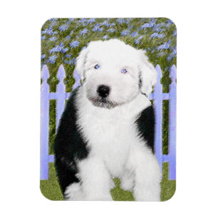 Íman Pintura inglesa velha do filhote de cachorro do