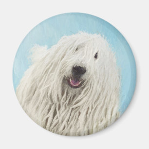 Íman Pintura Komondor - Arte Cachorra Original