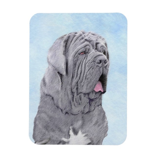 Íman Pintura Mastiff Neopolita - Arte Canina Original (Vertical)